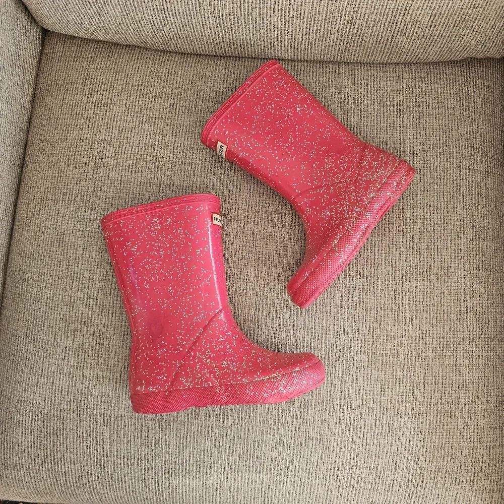 Hunter Kids First Giant Glitter Rain Boots